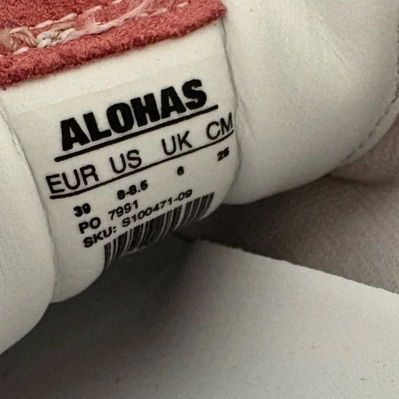 NWOT Alohas TB.490 Rife Pink Leather Sneakers Size 39/8-8.5 Women’s - Picture 11 of 15